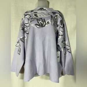 Rafaella Lavender Floral Sweater